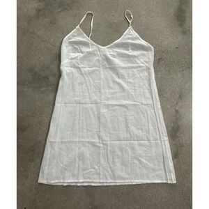 Juliet Dunn London Womens White Slip Mini Dress Sheer Lightweight Flowy Sz 2
